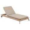 Tumbona MANISSA beige de aluminio