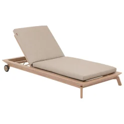 Tumbona MANISSA beige de aluminio
