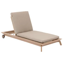 Tumbona MANISSA beige de aluminio