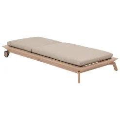 Tumbona MANISSA beige de aluminio
