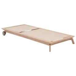 Tumbona MANISSA beige de aluminio