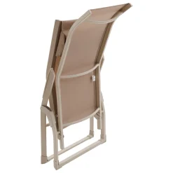 Tumbona plegable DECIMA de aluminio beige