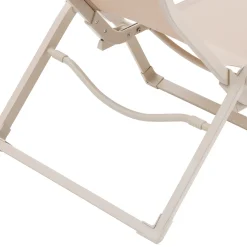 Tumbona plegable DECIMA de aluminio beige