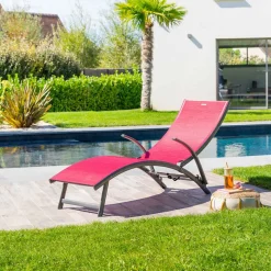 Tumbona plegable SAMBA rosa