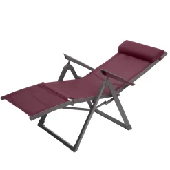 Tumbona reclinable DECIMA bordeaux