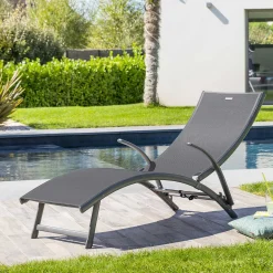 Tumbona SAMBA gris antracite y graphite