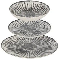 Vajilla de 12 piezas LUCIE gris