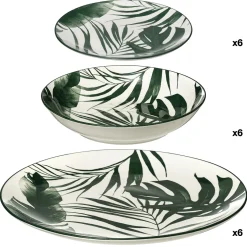 Vajilla de 18 piezas PALM VERT