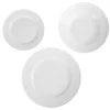 Vajilla 18 Pzas Blanca Redonda De Porcelana