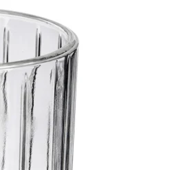 Vaso alto rayas 440 ml de vidrio