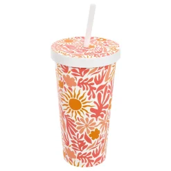 Vaso con tapa y pajita SOLEA 55cl
