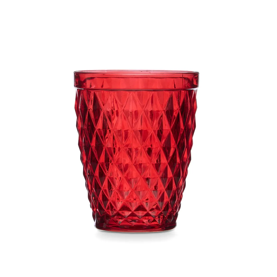 Vaso De Agua Diamante Rojo 25cl
