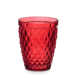 Vaso De Agua Diamante Rojo 25cl