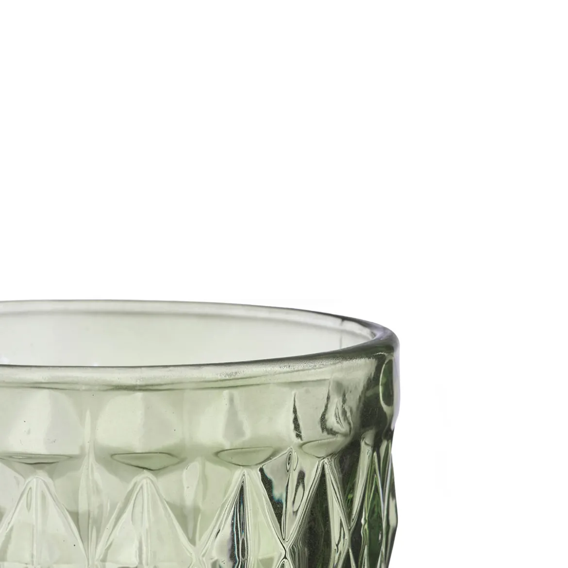 Vaso De Agua Diamante Verde 37cl