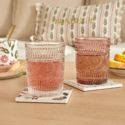 Vaso de agua INA rosa 30cl