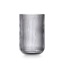 Vaso De Agua Rayas Gris De Vidrio 43cl