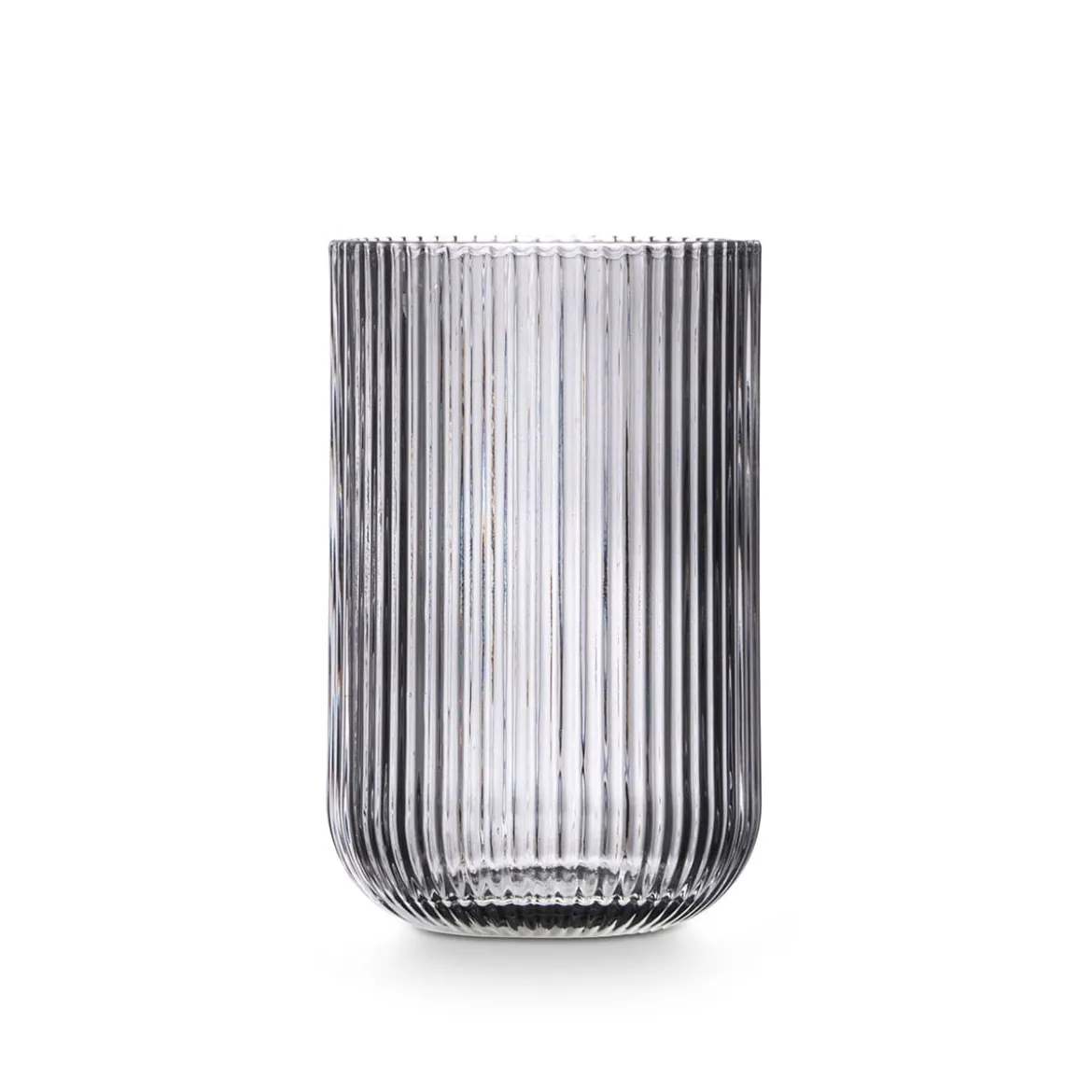 Vaso De Agua Rayas Gris De Vidrio 43cl