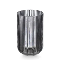 Vaso De Agua Rayas Gris De Vidrio 43cl