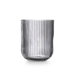 Vaso de Agua Rayas Gris De Vidrio 27cl