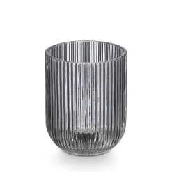 Vaso de Agua Rayas Gris De Vidrio 27cl