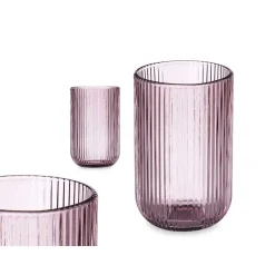 Vaso De Agua Rayas Rosa 43Cl