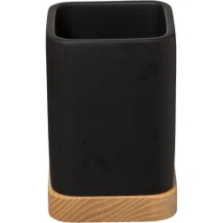 Vaso De Lavabo De Bambú Tribecart Negro