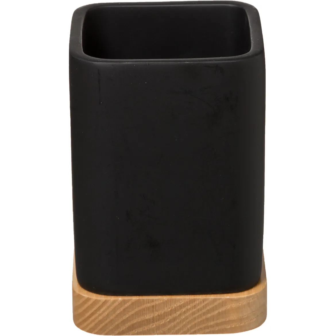 Vaso De Lavabo De Bambú Tribecart Negro