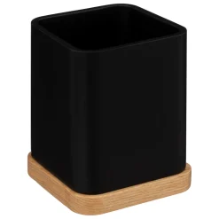 Vaso De Lavabo De Bambú Tribecart Negro