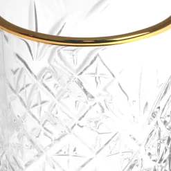 Vaso De Whisky Borde Dorado 345Cc