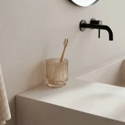 Vaso lavabo SOLIS ámbar de vidrio