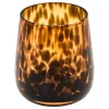 Vaso para cepillo de dientes DOTTY marrón D8x9cm