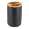 Vaso Porta Cepillos De Bambú Natural