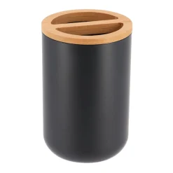 Vaso Porta Cepillos De Bambú Natural