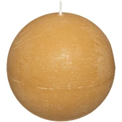 Vela Bola Rústica Amarilla 10Cm