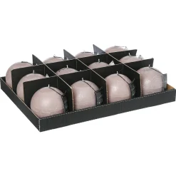 Vela Bola Rústica Gris Pardo 10Cm