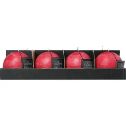 Vela Bola Rústica Roja 10Cm