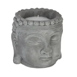 Vela Citronela En Buda Cemento 13.5x13Cm
