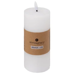 Vela Led Cilíndrica Molia Blanca 17.5cm