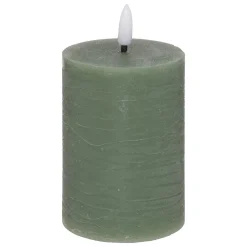 Vela Led Cilíndrica Molia Verde 12.5cm