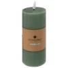 Vela Led Cilíndrica Molia Verde 17.5cm