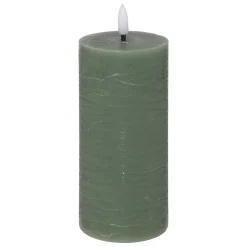Vela Led Cilíndrica Molia Verde 17.5cm