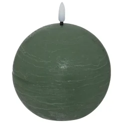 Vela Led Redonda Molia Verde 8cm