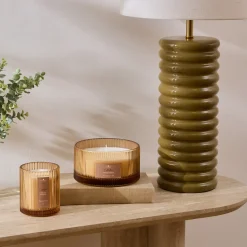 Vela ámbar en vaso de vidrio ALBIE 635g