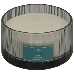 Vela perfumada con portavelas de vidrio ALBIE