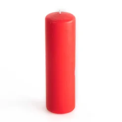 Vela Pilar Basic Roja 7.3x25Cm