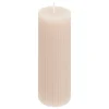 Vela Pilar Demi De Rayas Gris 14cm