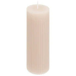 Vela Pilar Demi De Rayas Gris 14cm
