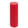 Vela Pilar Demi De Rayas Roja 14cm