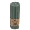 Vela Pilar Demi De Rayas Verde 14cm