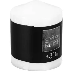 Vela Redonda Blanca 220G 7x9Cm
